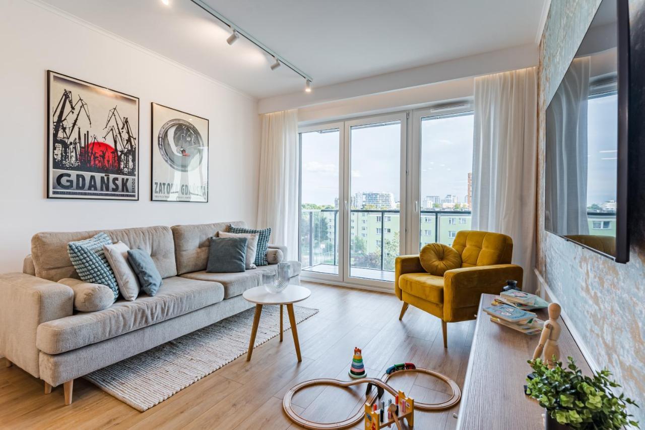 Golden Reagan By Aparo - Nowy Apartament, Winda, Lozeczko Turystyczne, Plaza 500m, Balkon, 2 Sypialnie Oraz Salon, Rowerownia, Biurko Apartment Gdansk