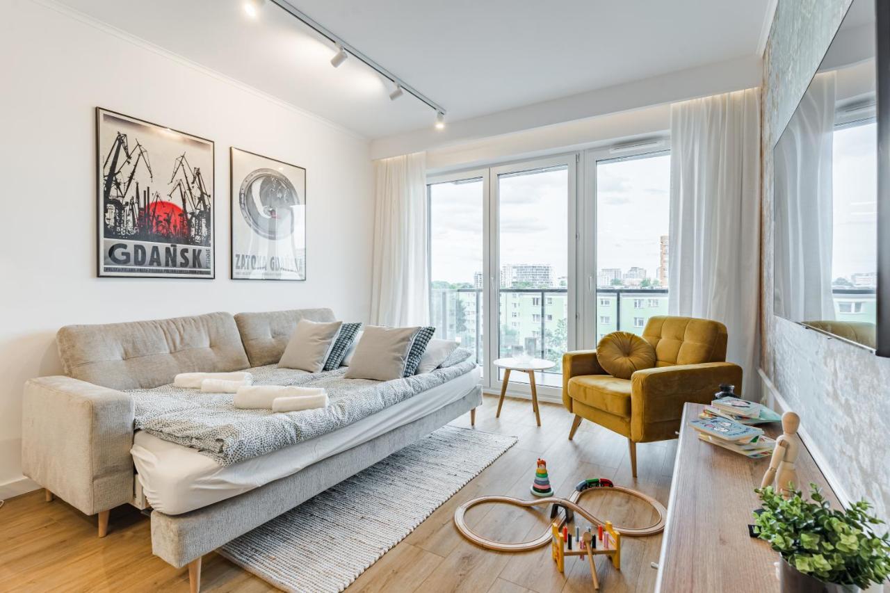 Golden Reagan By Aparo - Nowy Apartament, Winda, Lozeczko Turystyczne, Plaza 500m, Balkon, 2 Sypialnie Oraz Salon, Rowerownia, Biurko Apartment Gdansk